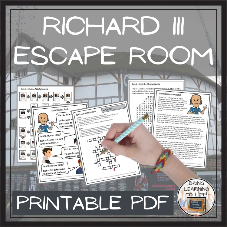 Shakespeare’s Richard III Escape Room | Social Studies & History Activity