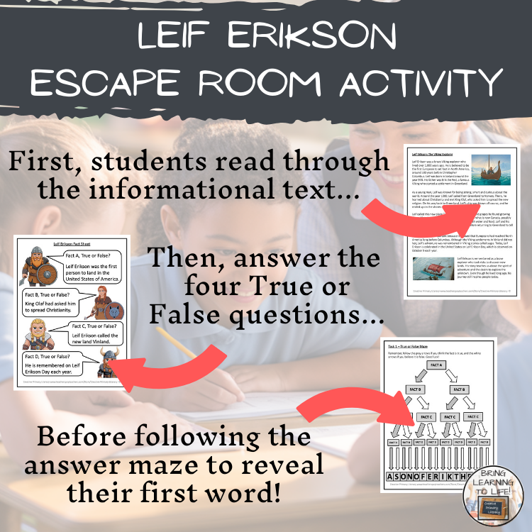Leif Erikson Escape Room | Social Studies & Middle Ages History Activity