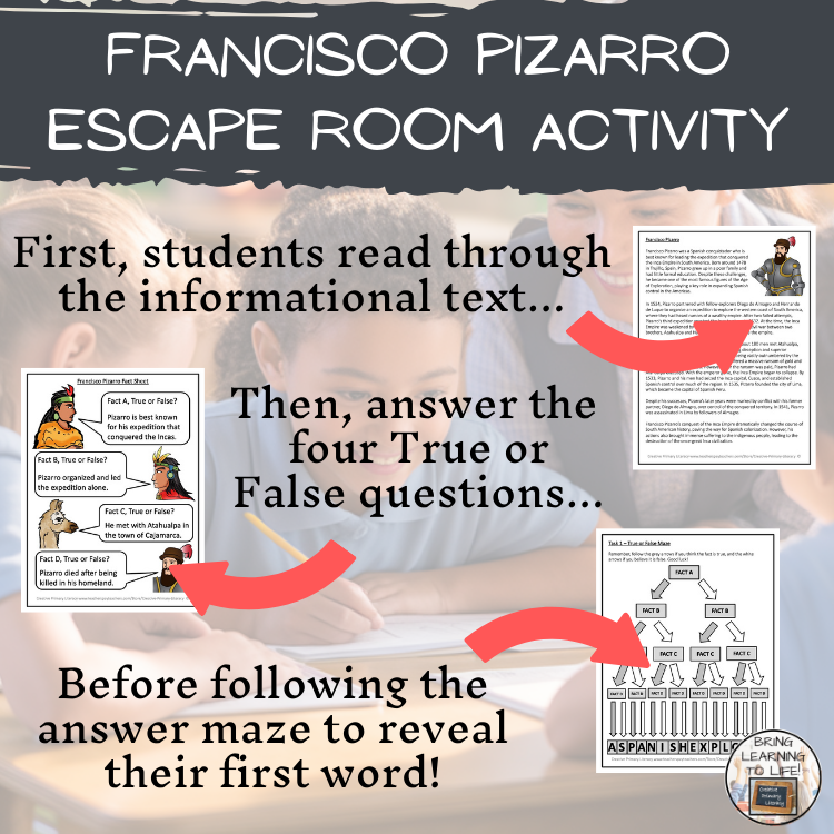 Francisco Pizarro Escape Room | Social Studies & History Activity