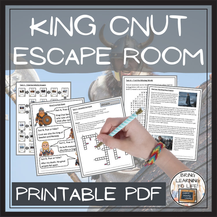 King Cnut the Viking King Escape Room | Social Studies & History Activity