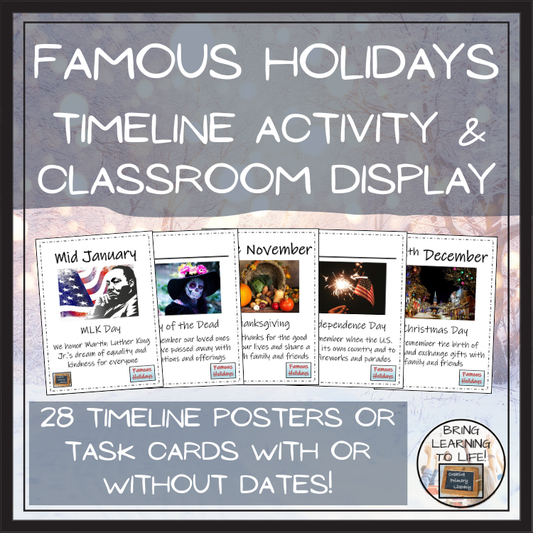 Famous Holidays Timeline Activity & Classroom Display