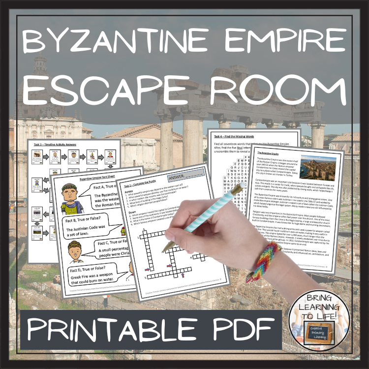 Byzantine Empire Escape Room | Social Studies & Ancient History Activity