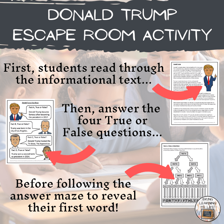 Donald Trump Escape Room | Social Studies & History Activity