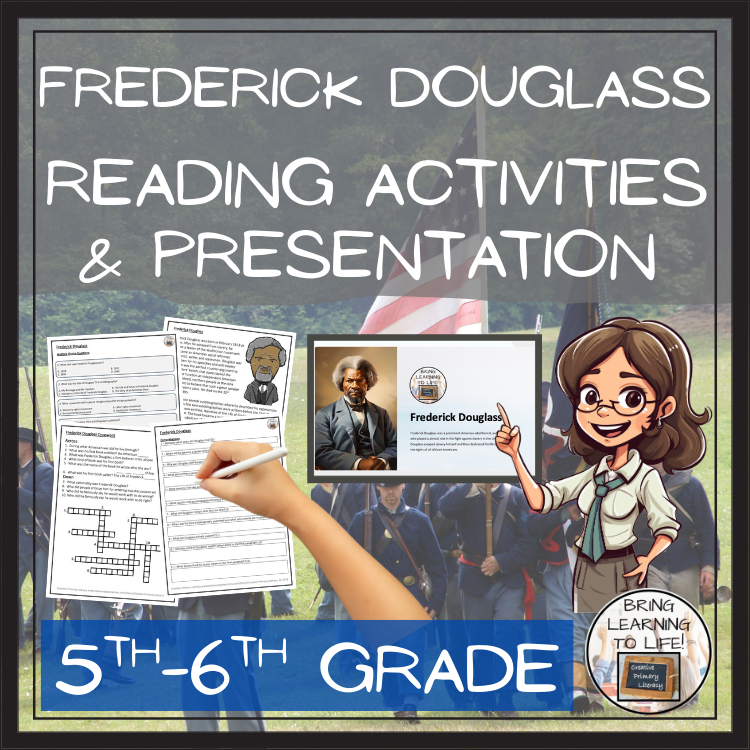 Frederick Douglass Close Reading Comprehension Activity | 5th Grade & 6th Grade