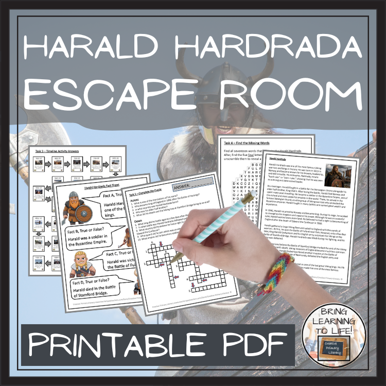 Harald Hardrada Escape Room | Social Studies & Middle Ages History Activity