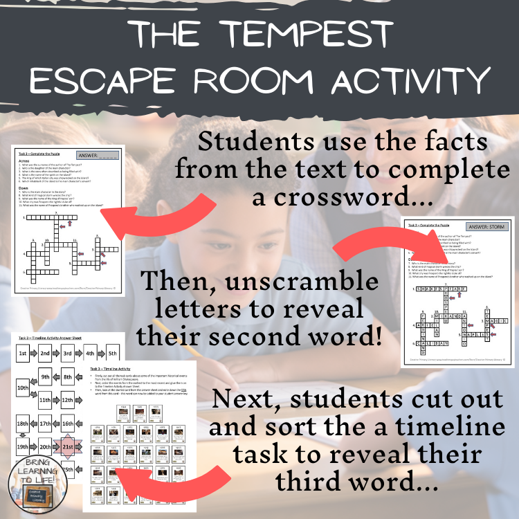 The Tempest Escape Room | Social Studies & History Activity