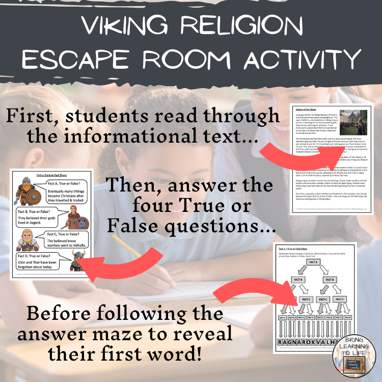 Viking Religion Escape Room | Social Studies & Middle Ages History Activity