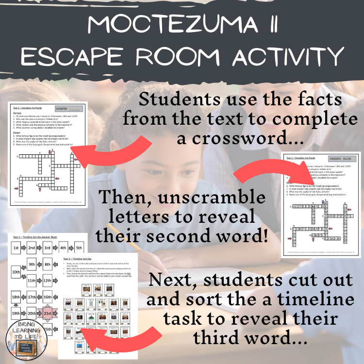 Moctezuma II Escape Room | Social Studies & History Activity