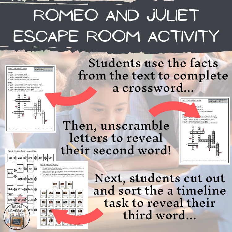 Romeo and Juliet Escape Room | Social Studies & History Activity