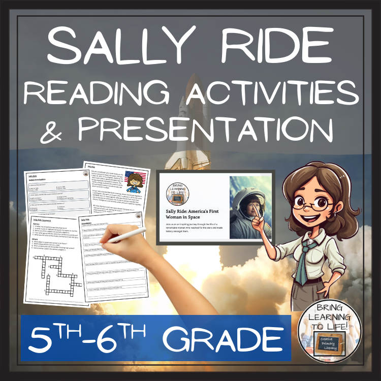 Sally Ride Close Reading Comprehension Activities | 5th Grade & 6th Grade
