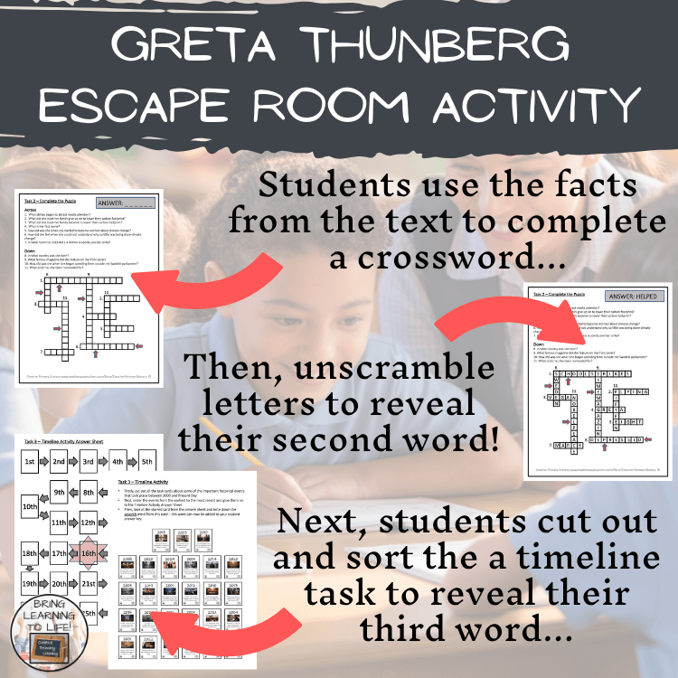 Greta Thunberg Escape Room | Social Studies & Climate Change Activity