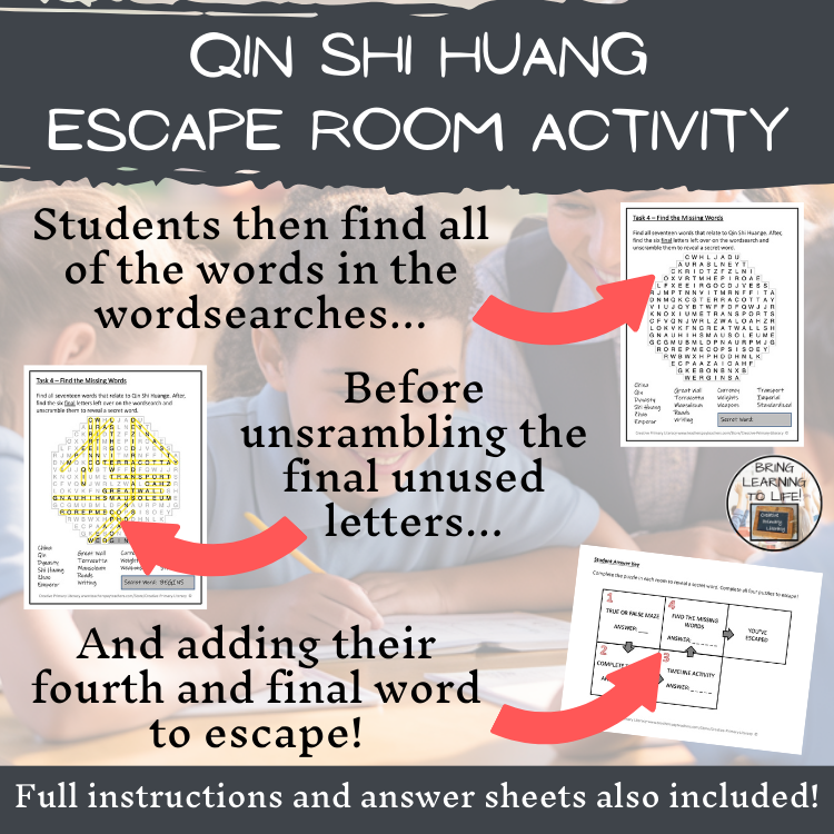 Qin Shi Huang Escape Room | Social Studies & Ancient History Activity