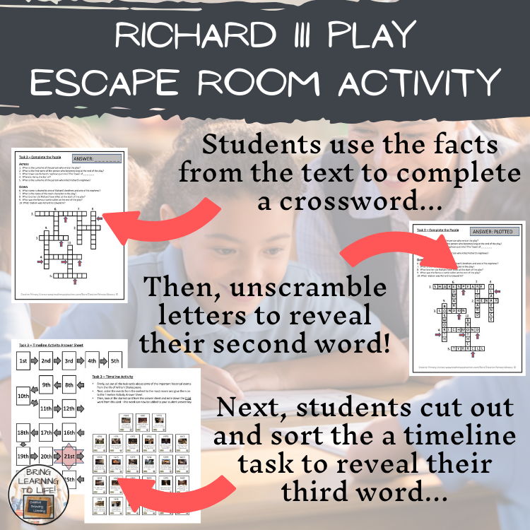 Shakespeare’s Richard III Escape Room | Social Studies & History Activity