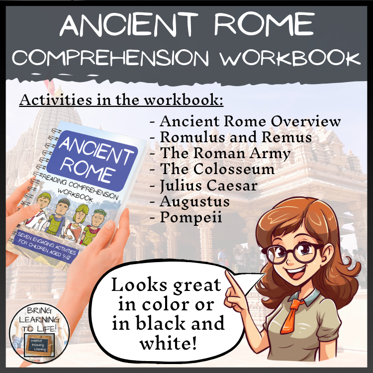 Ancient Rome Reading Comprehension Workbook | 5th-6th Grade
