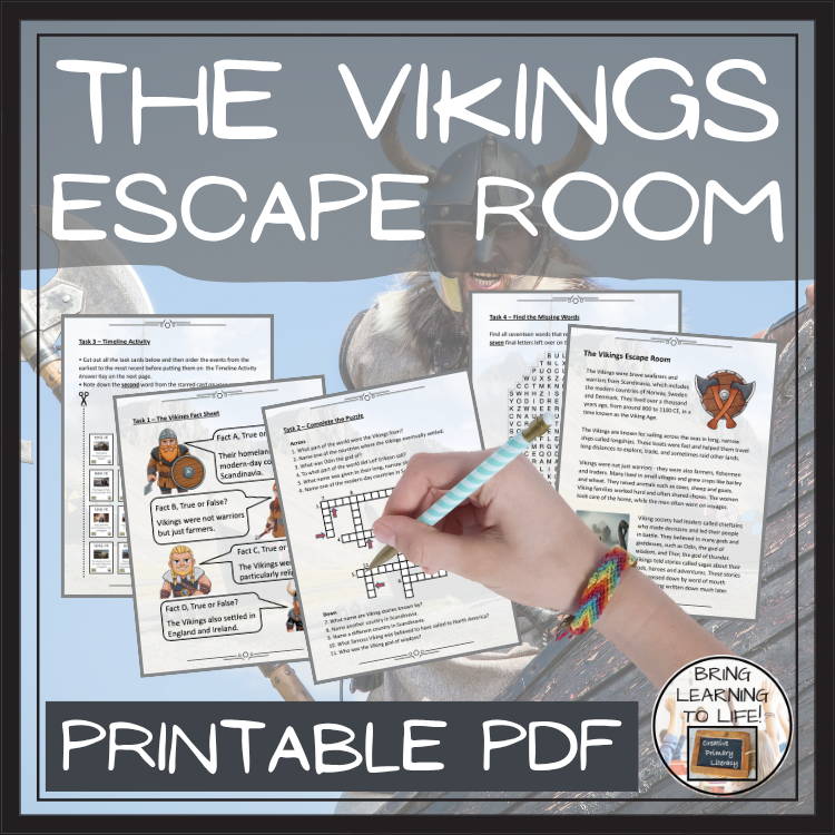 The Vikings Escape Room | Social Studies & Middle Ages History Activity