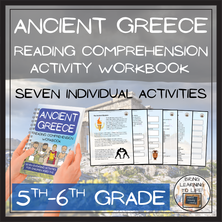 Ancient Greece Reading Comprehension Workbook | 5th-6th Grade