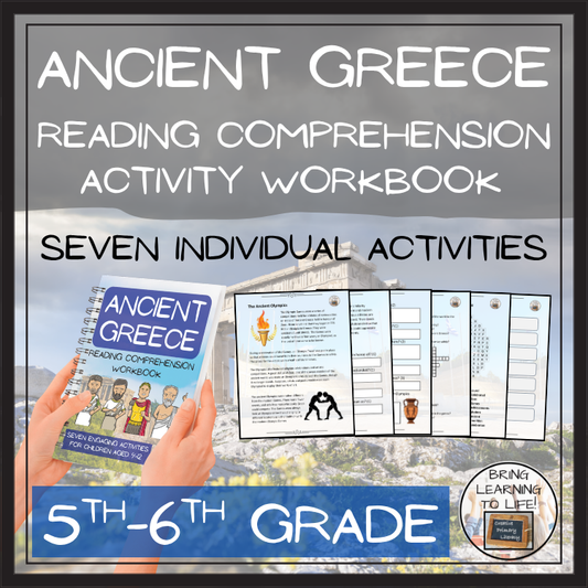 Ancient Greece Reading Comprehension Workbook | 5th-6th Grade