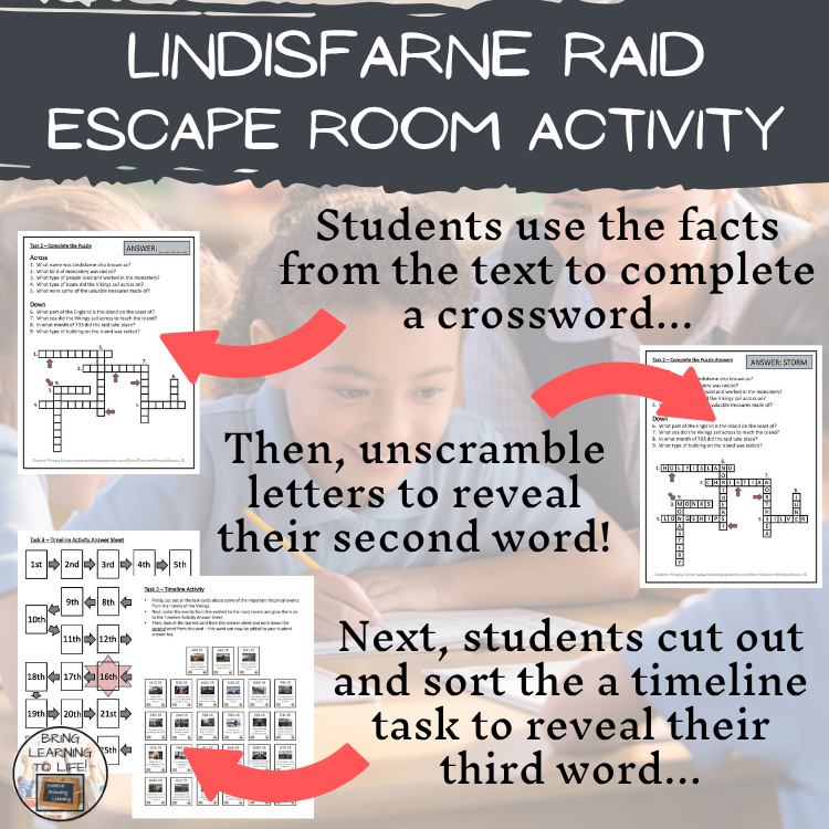 Lindisfarne Raid Escape Room | Social Studies & Middle Ages History Activity