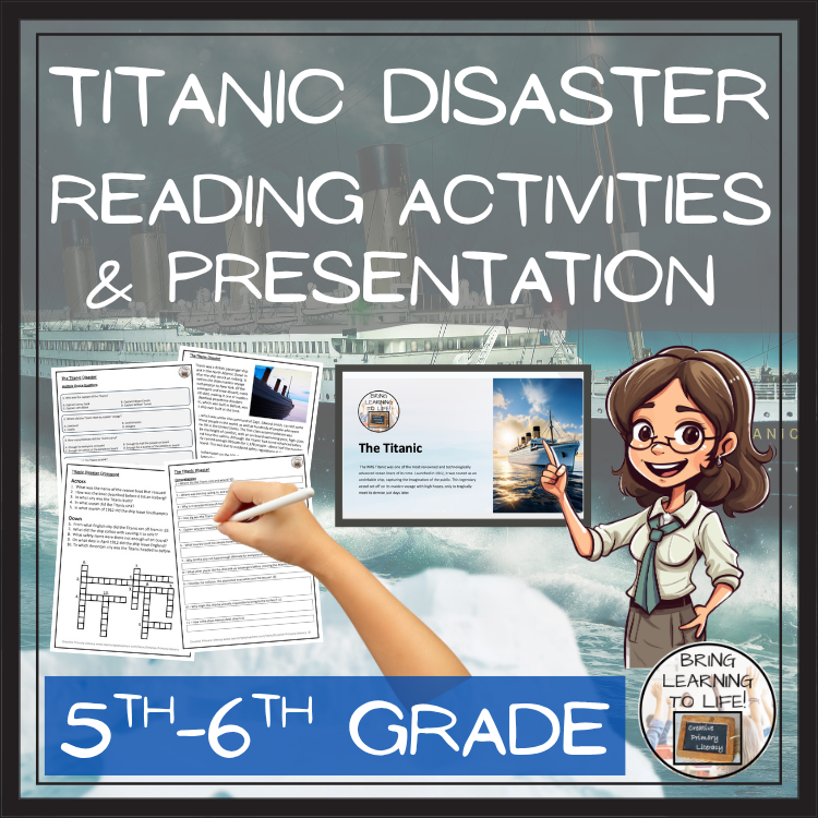 Titanic Close Reading Comprehension Activities | 5th Grade & 6th Grade