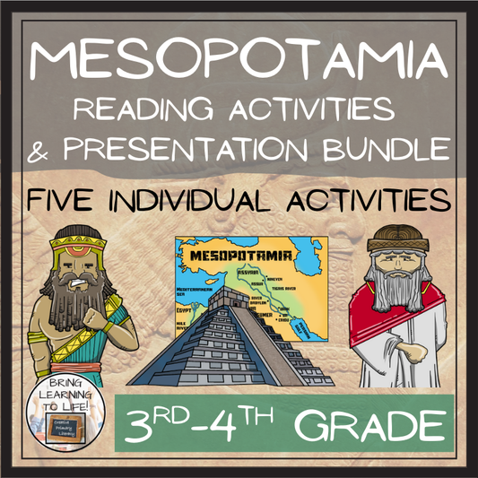 Ancient Mesopotamia Close Reading Comprehension Bundle | 3rd Grade & 4th Grade