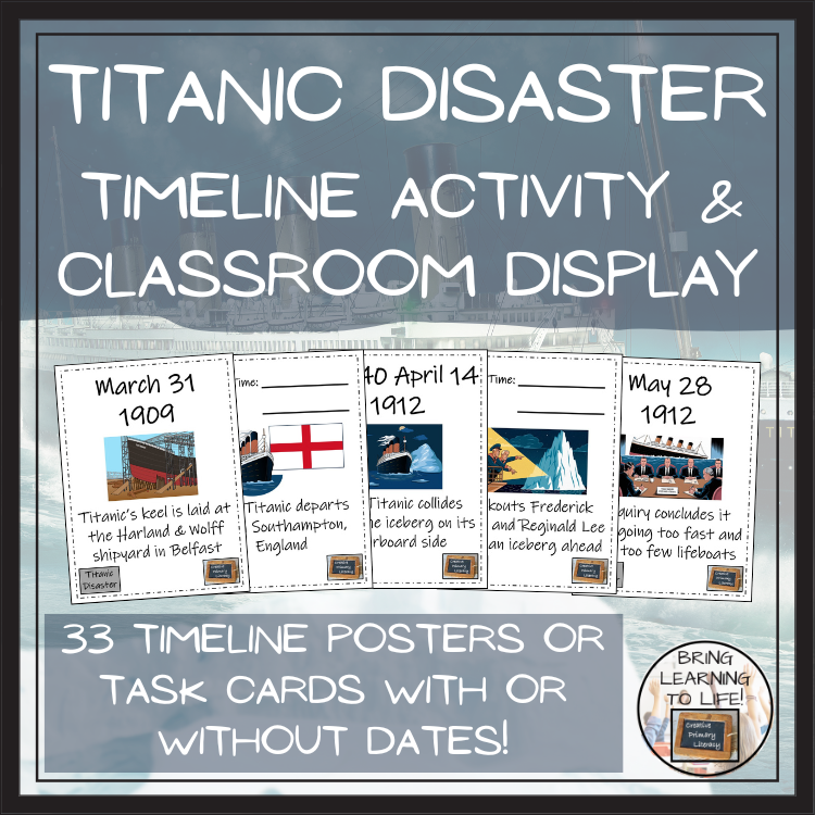 Titanic Disaster Timeline Activity & Classroom Display