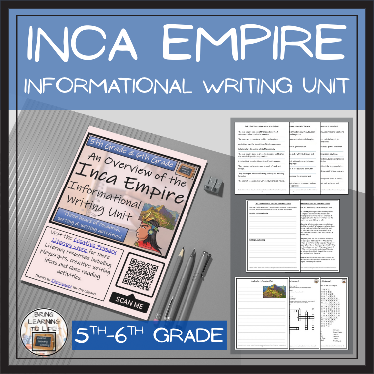 Inca Empire Informational Writing Unit | 5th Grade & 6th Grade