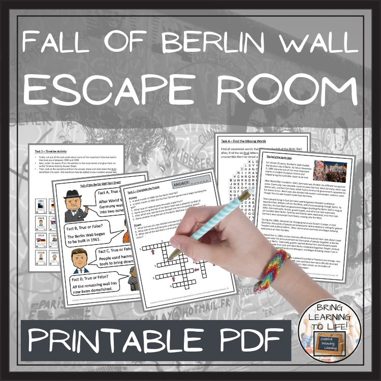 Fall of the Berlin Wall Escape Room | Social Studies & History Activity