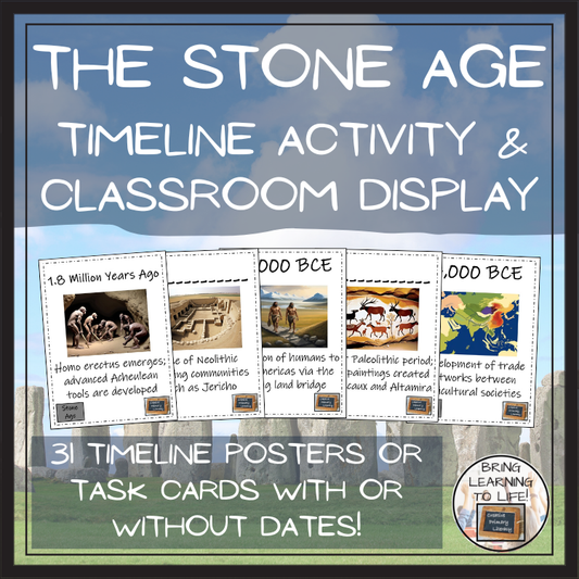 Stone Age Timeline Activity & Classroom Display