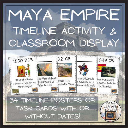 Maya Empire Timeline Activity & Classroom Display