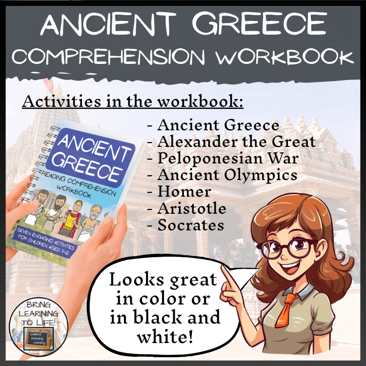 Ancient Greece Reading Comprehension Workbook | 5th-6th Grade