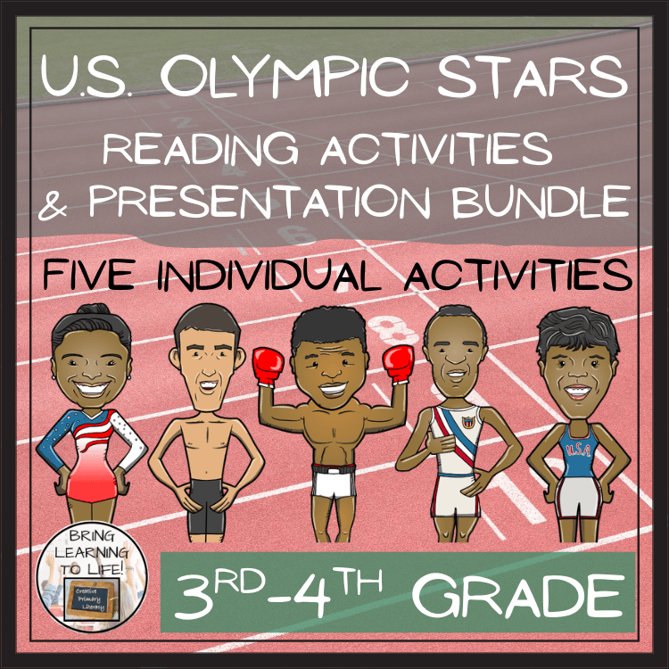 U.S. Olympic Stars Close Reading Comprehension Bundle | 3rd & 4th Grade