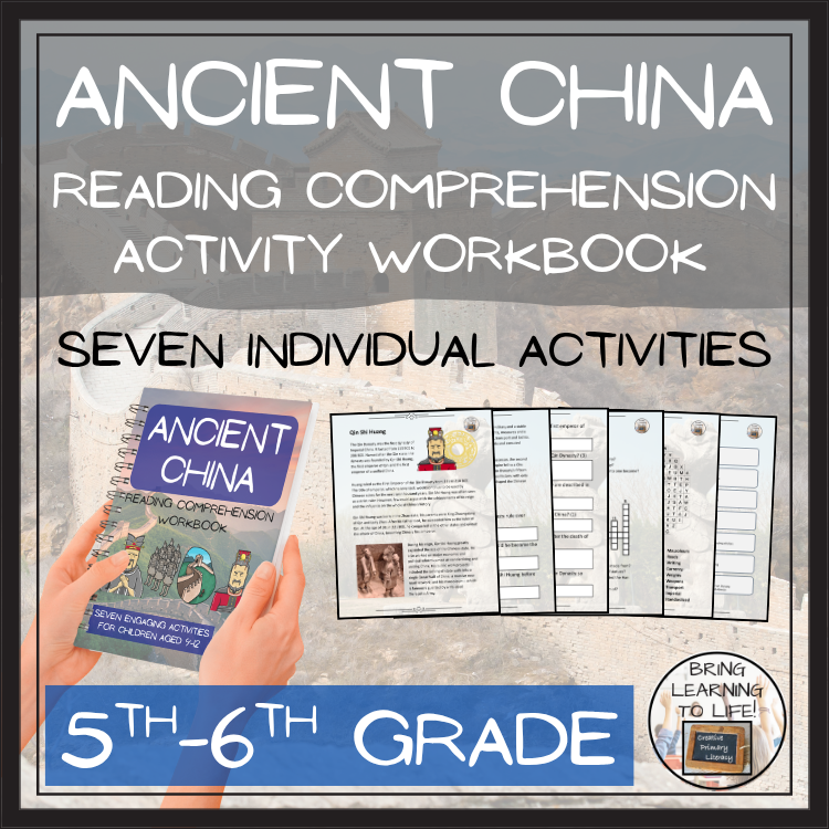 Ancient China Reading Comprehension Workbook | 5th-6th Grade