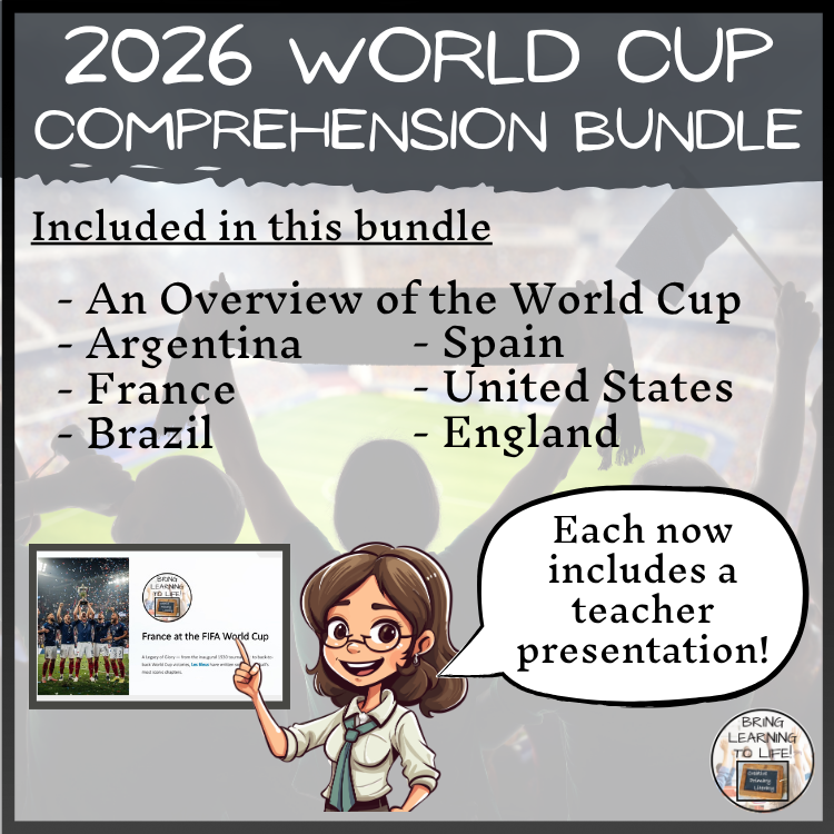 World Cup 2026 Close Reading Comprehension Bundle | 5th-6th Grade