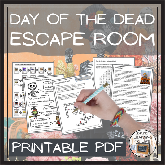 Day of the Dead Escape Room Activity | Reading Comprehension Game 5th–6th Grade