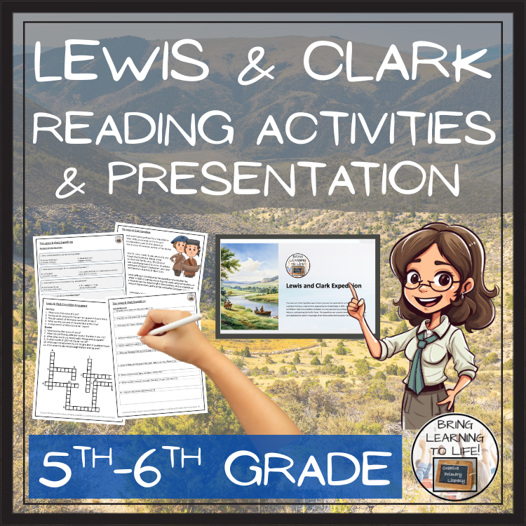 Lewis and Clark Expedition Close Reading Comprehension Activities | 5th & 6th Grade