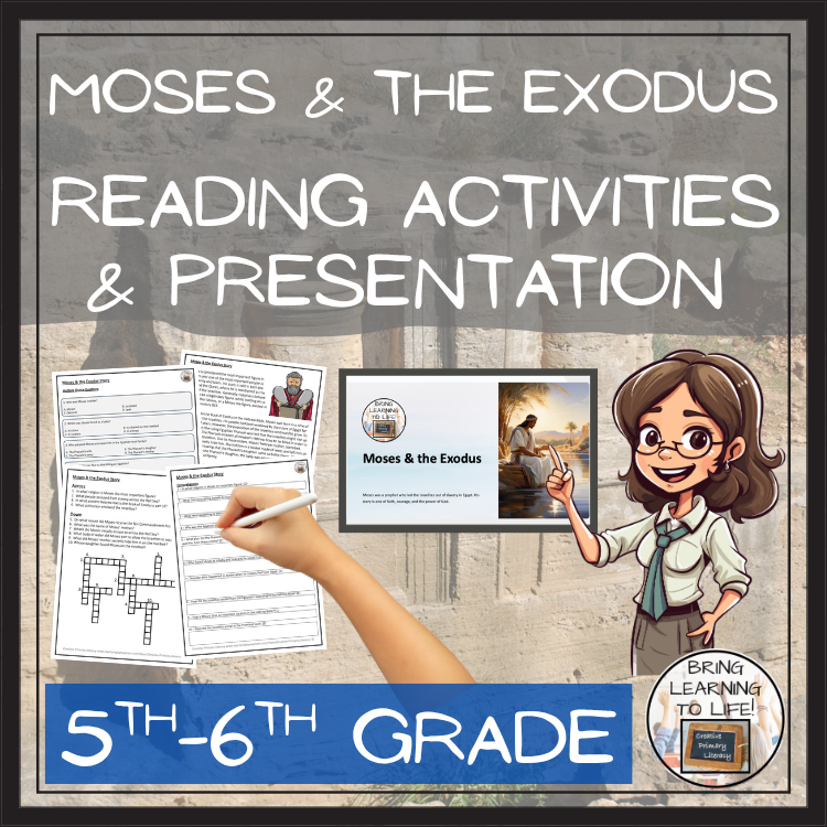 Moses and the Exodus Story Close Reading Activities | 5th Grade & 6th Grade