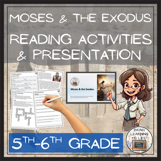 Moses and the Exodus Story Close Reading Activities | 5th Grade & 6th Grade