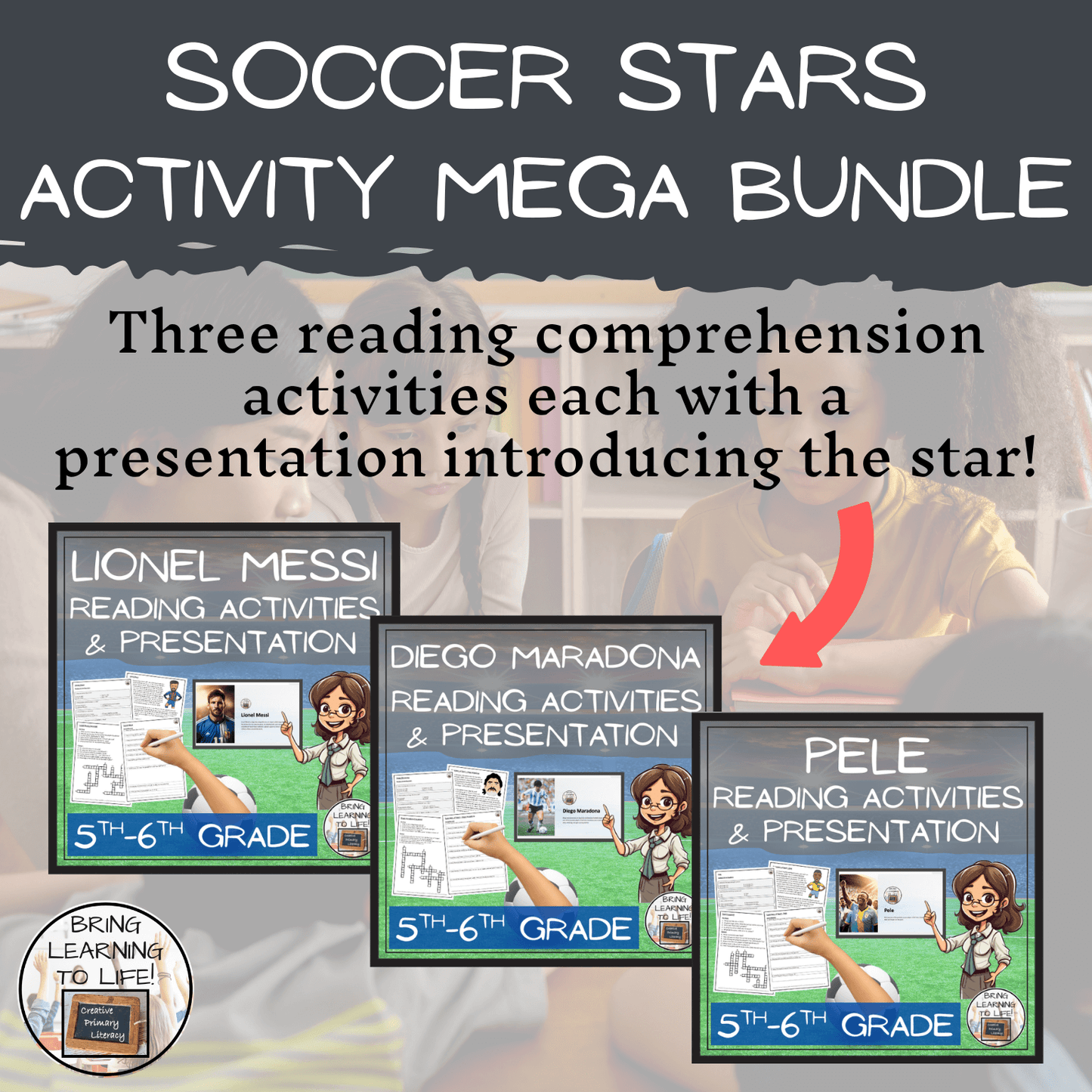 Greatest Soccer Stars Mega Bundle of Activities | 5th Grade & 6th Grade