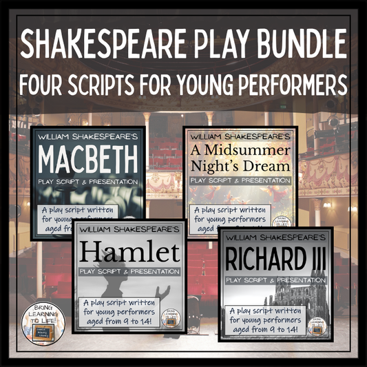 Four Shakespeare Plays | Hamlet, Midsummer Night's Dream, Macbeth & Richard III