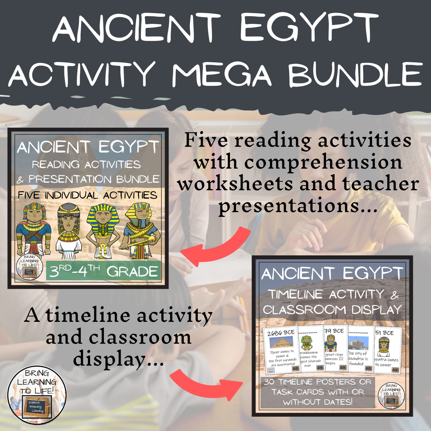 Ancient Egypt Mega Bundle of Activities | 3rd Grade & 4th Grade