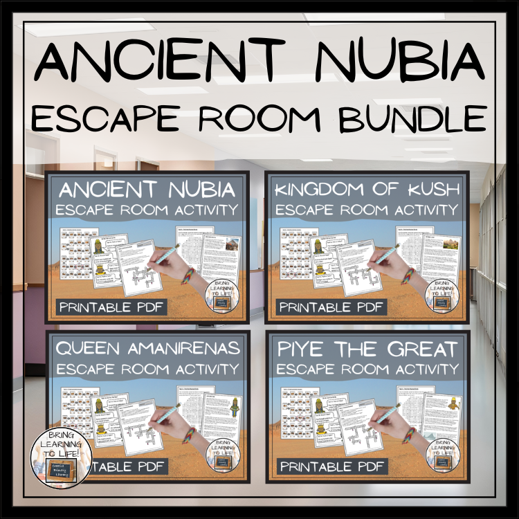 Ancient Nubia Escape Room Activity Bundle | 5th & 6th Grade