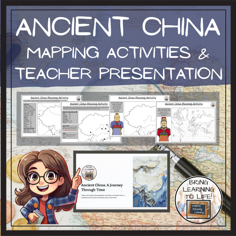 Ancient China Map Activity & Teaching Presentation