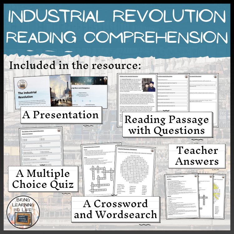 Children of the Industrial Revolution Close Reading Activities | 5th & 6th Grade