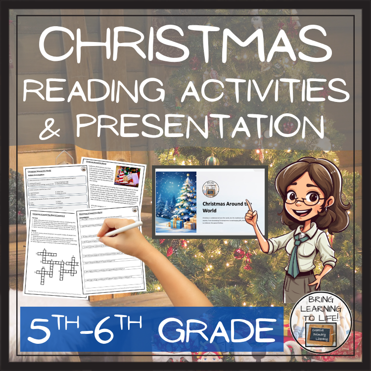 Christmas Around the World Close Reading Comprehension | 5th & 6th Grade