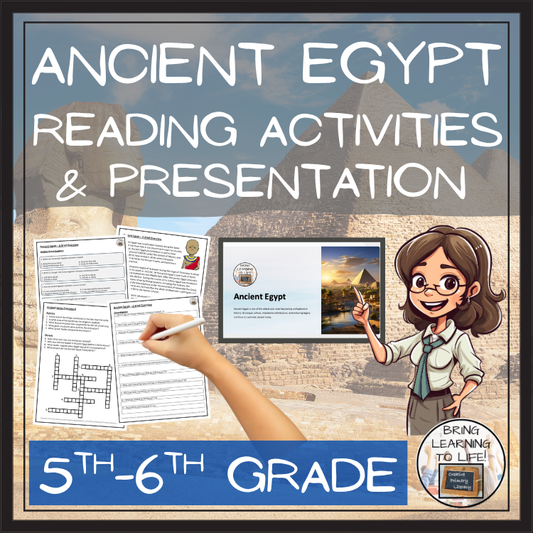 Ancient Egypt Close Reading Comprehension Activities | 5th Grade & 6th Grade