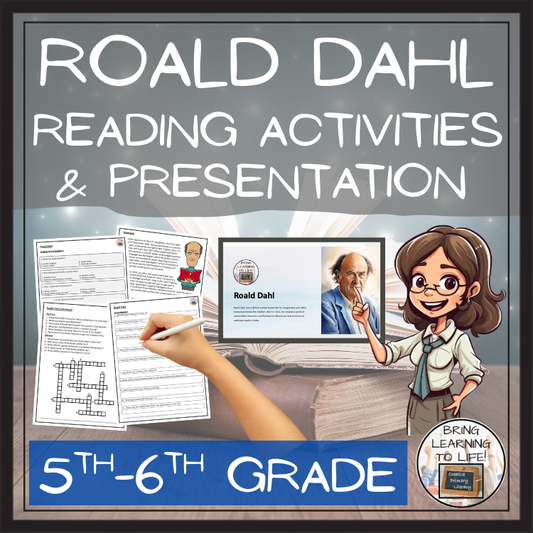 Roald Dahl Close Reading Comprehension Activity | 5th Grade & 6th Grade
