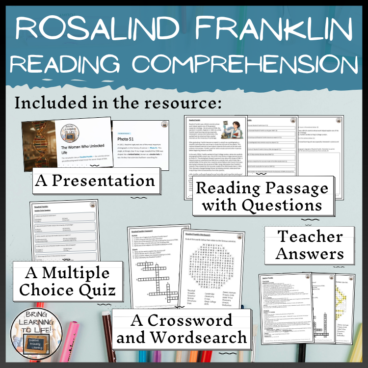 Rosalind Franklin Reading Comprehension Activities | 5th Grade & 6th Grade