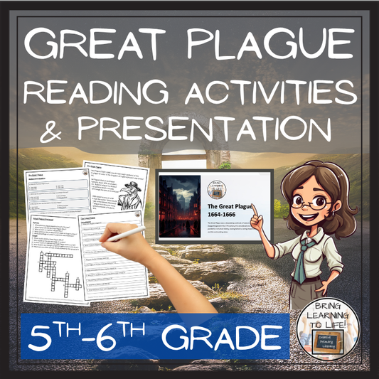 Great Plague Close Reading Comprehension Activities | 5th Grade & 6th Grade