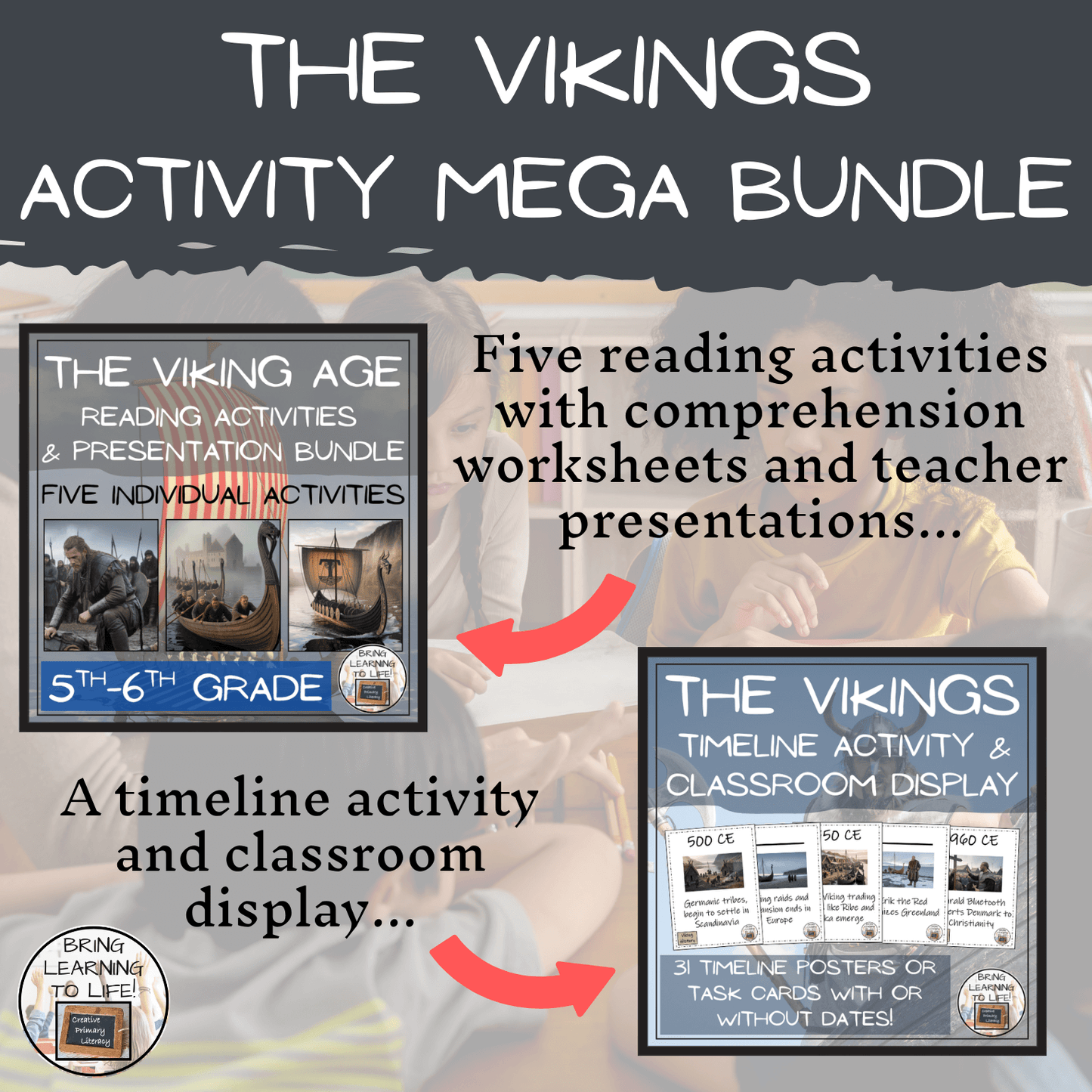 The Vikings Mega Bundle of Activities | 5th Grade & 6th Grade