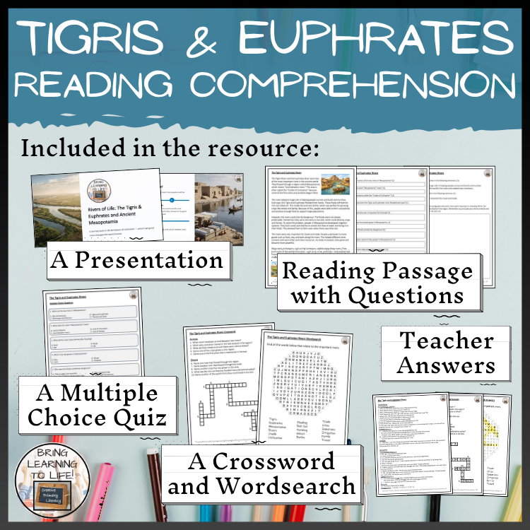 Tigris & Euphrates Close Reading & Comprehension Activities | 5th–6th Grade